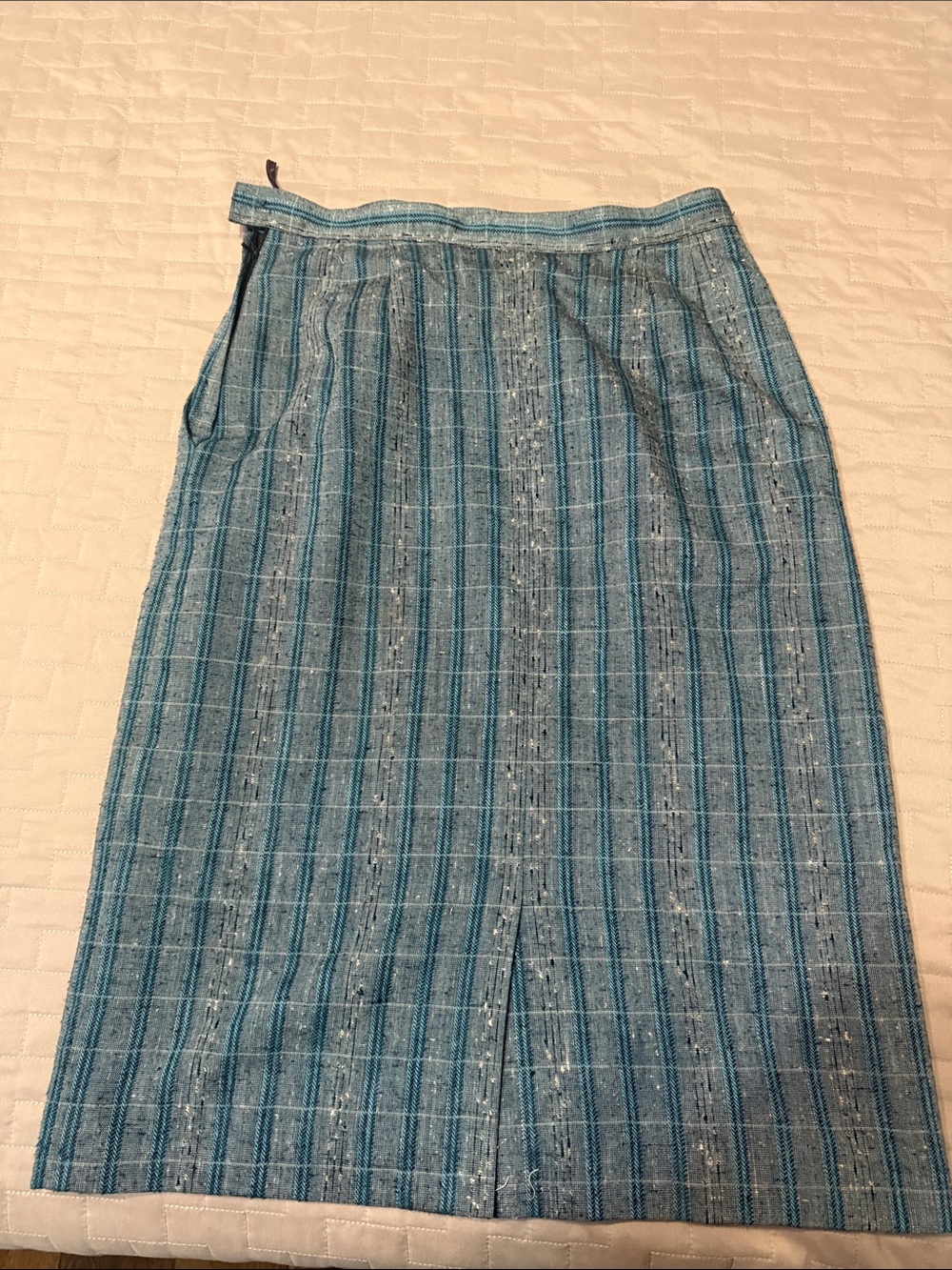 Vintage Teal Plaid Two-Piece Skirt Suit - Picture 5 of 5